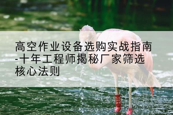 从化剪叉式升降机厂家-高空作业设备选购实战指南-十年工程师揭秘厂家筛选核心法则